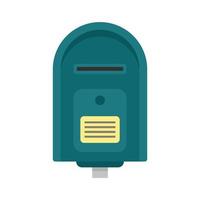 Full mailbox icon flat isolated vector