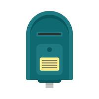 Full mailbox icon flat isolated vector