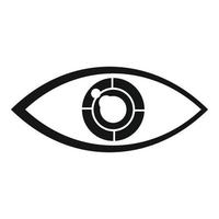 Digital eye icon simple vector. View look vector