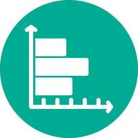 Horizontal Bar Chart Vector Icon Design