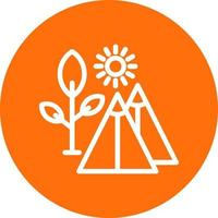 Campground Vector Icon Design