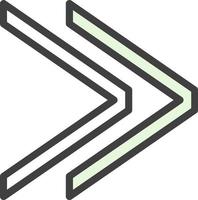 Angle Double Left Vector Icon Design