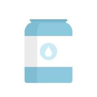 Milk jar icon flat isolated vector