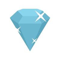 icono de diamante plano vector aislado