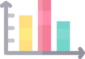 Stacked Bar Chart Vector Icon Design