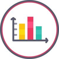 Stacked Bar Chart Vector Icon Design