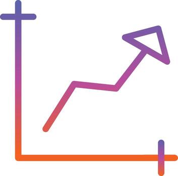 diseño de icono de vector de línea de gráfico