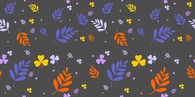 floral seamless pattern with grey background vector