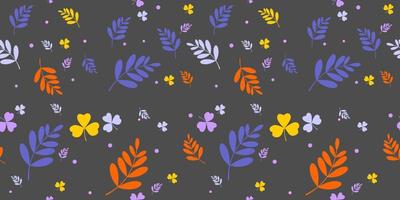 floral seamless pattern with grey background vector