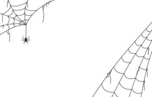 arte de línea de elemento de tela de araña para halloween vector