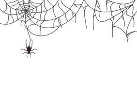 arte de línea de fondo de telaraña para diseño de halloween vector