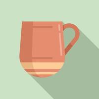 Brand mug icon flat vector. Hot cup vector