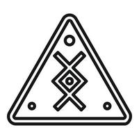 Pyramide amulet icon outline vector. Esoteric religion vector