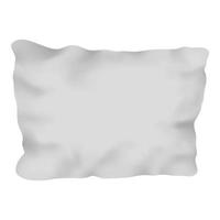 White rectangular pillow mockup, realistic style vector