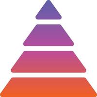 Pyramid Chart Vector Icon Design