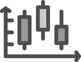 Candlestick Chart Vector Icon Design