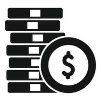 Coin stack icon simple vector. Finance payment vector