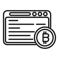 Web crypto icon outline vector. Money bitcoin vector