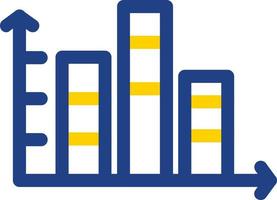 Stacked Bar Chart Vector Icon Design