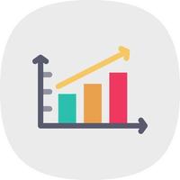 Escalating Bar Graph Vector Icon Design