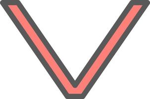 Angle Down Vector Icon Design