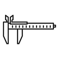 Vernier caliper icon outline vector. Dial calliper vector