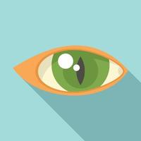 Eye sight icon flat vector. Look view vector