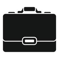 vector simple de icono de maletín de cuero. bolsa de trabajo