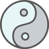 Yin Yang Vector Icon Design