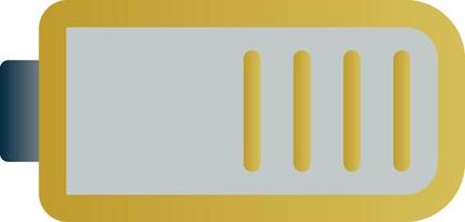 Battery Half Vector Icon Design
