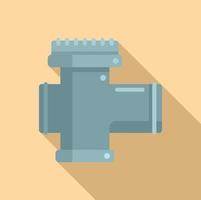 Sewage pipe icon flat vector. Drain system vector