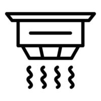 Smoke detector code icon outline vector. Alarm fire vector