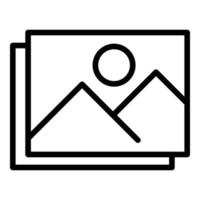 Focus snapshot icon outline vector. Image cam vector