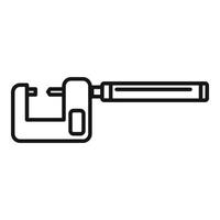 Micrometer calliper icon outline vector. Precision caliper vector