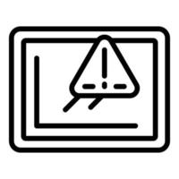 Defective tablet icon outline vector. Product control vector