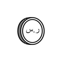 Arab Saudi Currency Icon Symbol, Saudi Riyal, SAR Sign. Vector Illustration