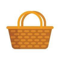 Easter wicker icon flat isolated vector