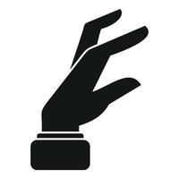 Take gesture icon simple vector. Finger hold vector