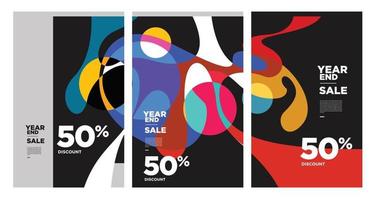 Vector colorful abstract year end sale background 2023