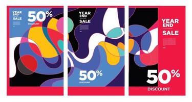 Vector colorful abstract year end sale background 2023