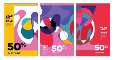 Vector colorful abstract year end sale background 2023