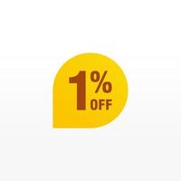 1 discount, Sales Vector badges for Labels, , Stickers, Banners, Tags, Web Stickers, New offer. Discount origami sign banner