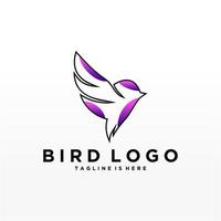 Abstract Bird Logo design vector template. Creative Dove Logotype business technology concept symbol icon.