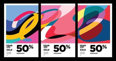 Vector colorful abstract year end sale background 2023