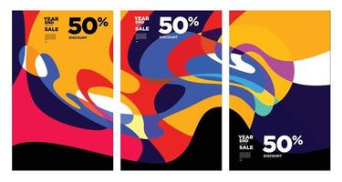 Vector colorful abstract year end sale background 2023