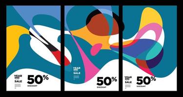 Vector colorful abstract year end sale background 2023