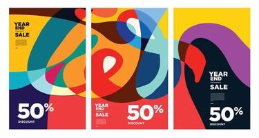 Vector colorful abstract year end sale background 2023