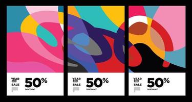 Vector colorful abstract year end sale background 2023