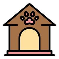 Dog house icon color outline vector