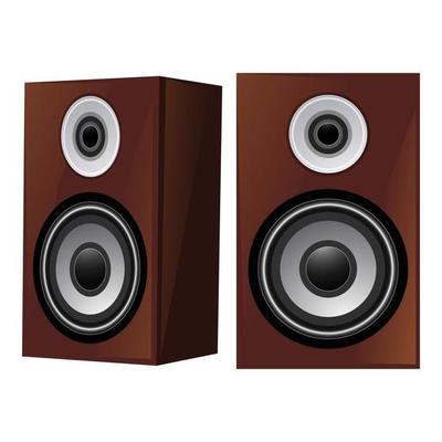 Stereo system icon cartoon vector. Sound speaker